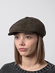 Кепка STETSON арт. 6870818 HATTERAS VIRGIN WOOL (коричневый / черный)